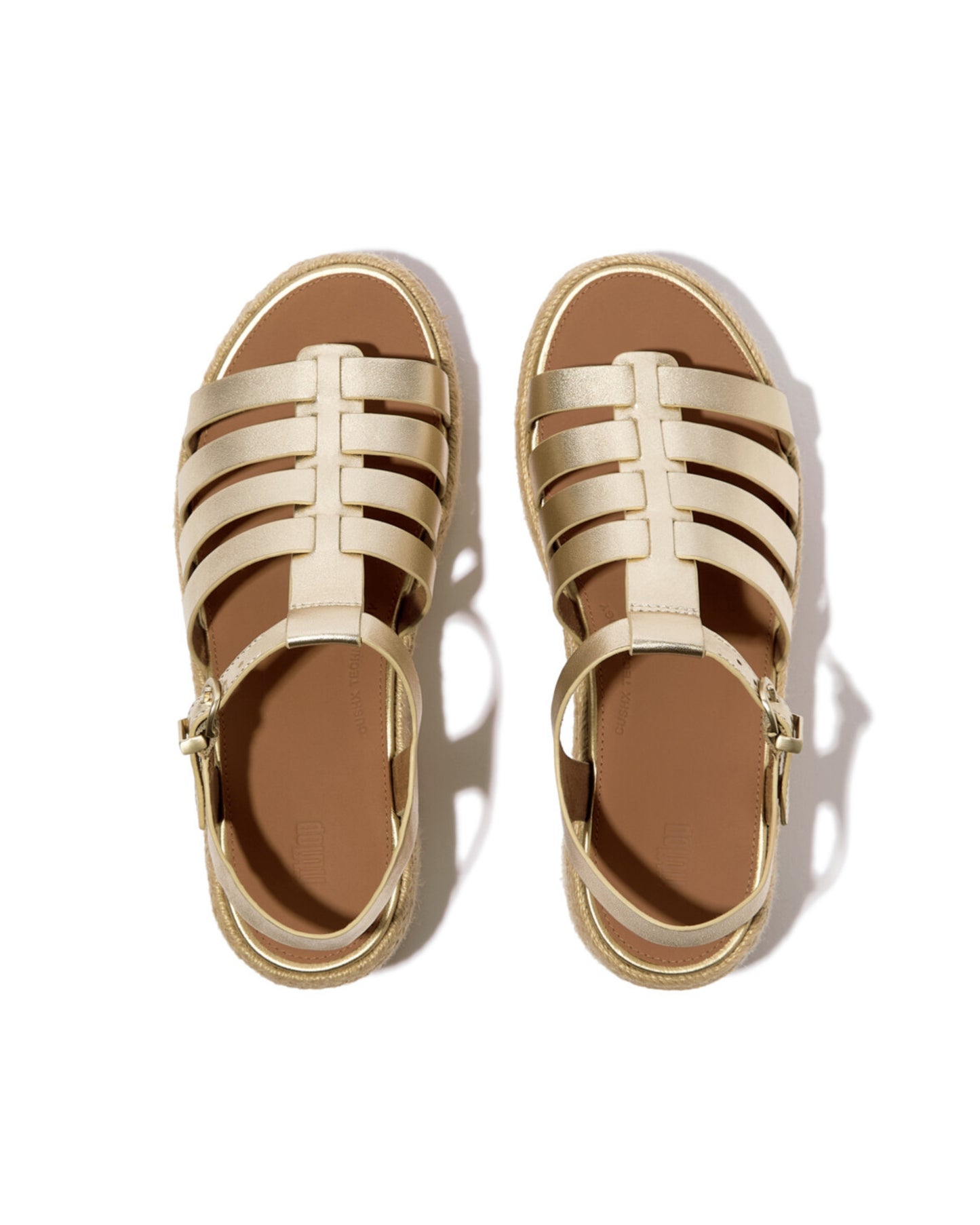 Platfforms Espadrille Leather Fisherman Wedge Sandals