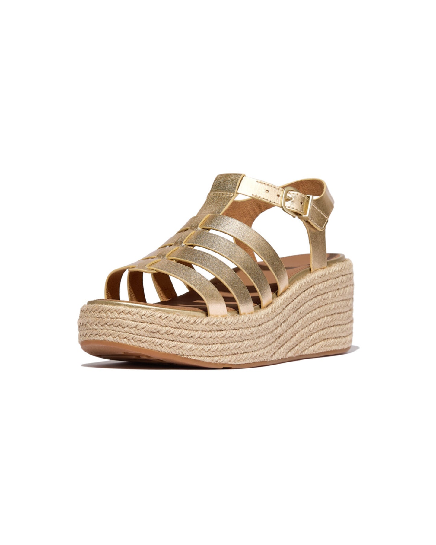 Platfforms Espadrille Leather Fisherman Wedge Sandals