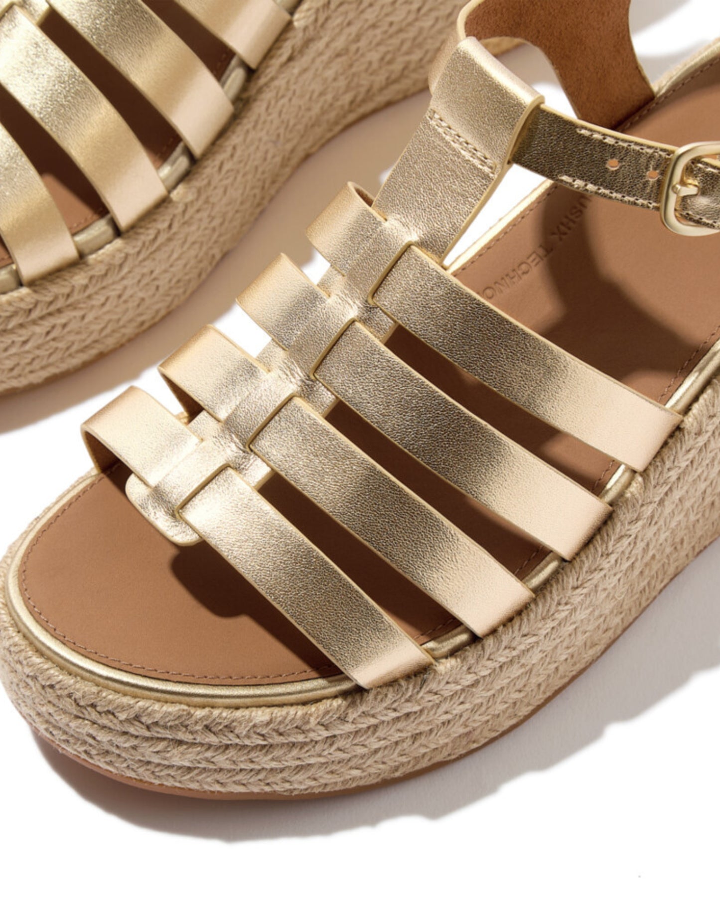 Platfforms Espadrille Leather Fisherman Wedge Sandals
