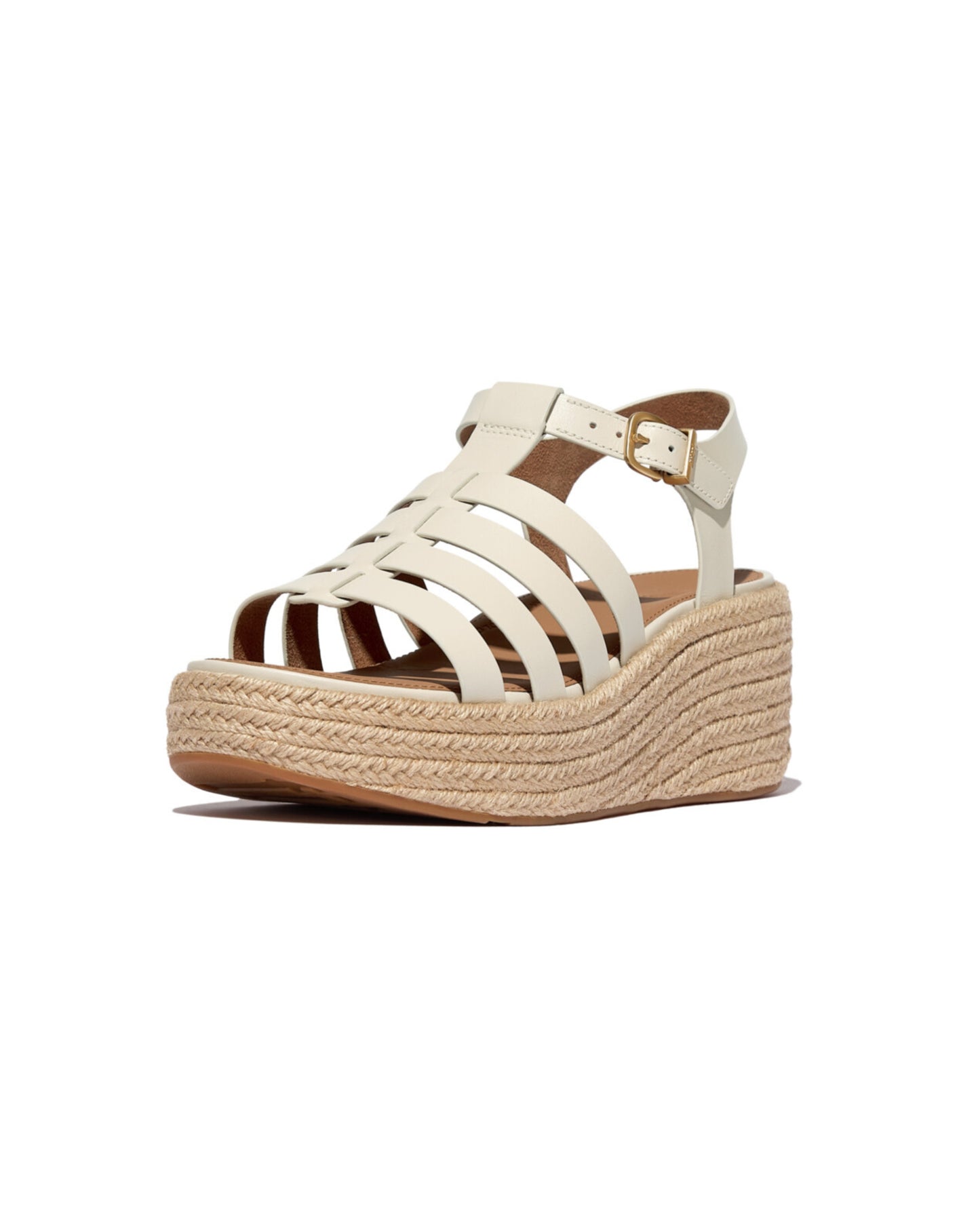 Platfforms Espadrille Leather Fisherman Wedge Sandals