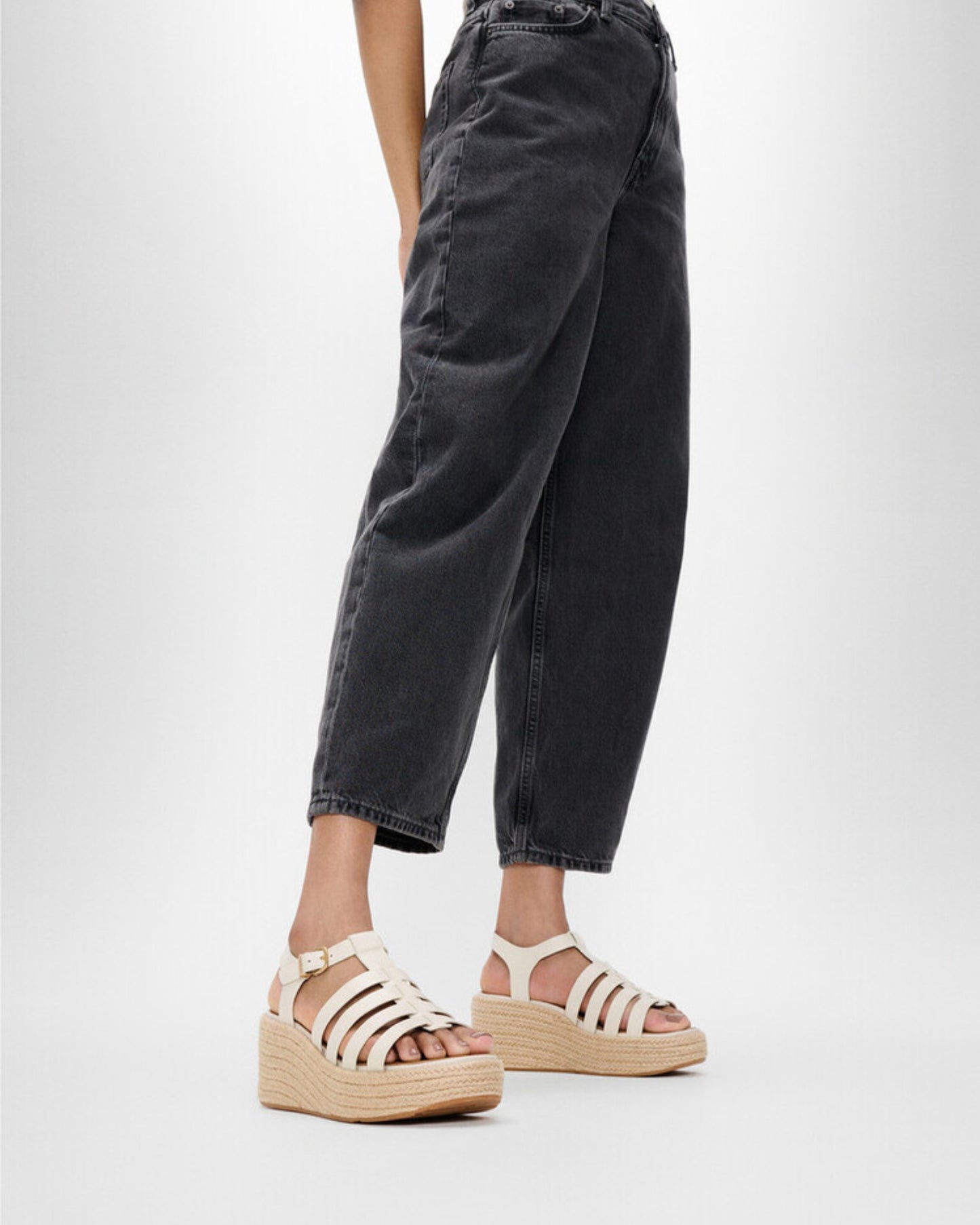 Platfforms Espadrille Leather Fisherman Wedge Sandals