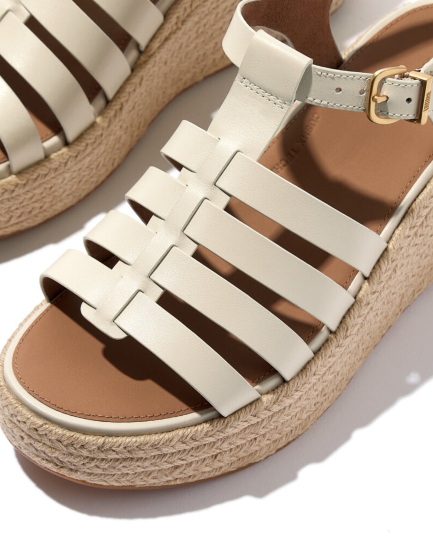 Platfforms Espadrille Leather Fisherman Wedge Sandals