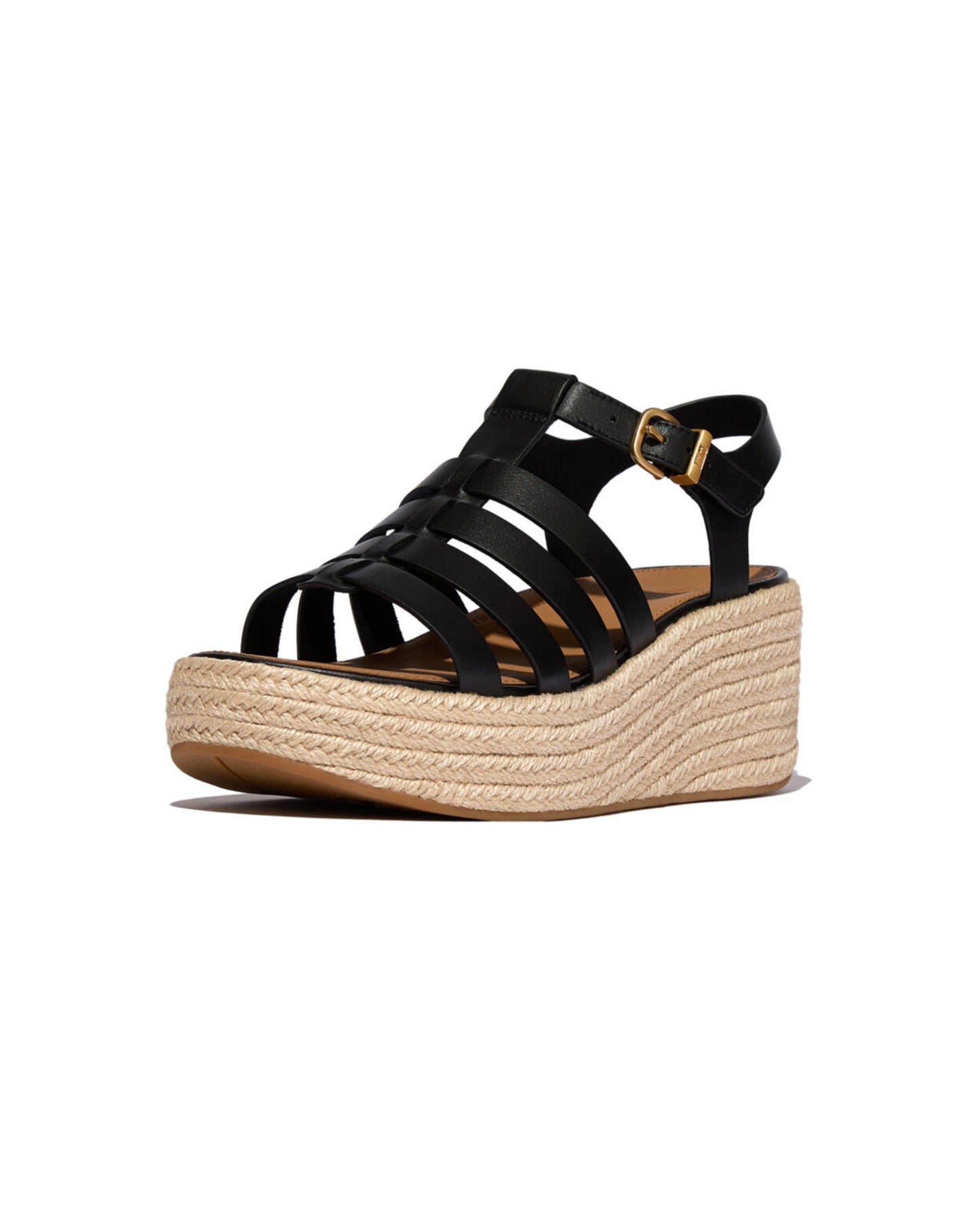 Platfforms Espadrille Leather Fisherman Wedge Sandals