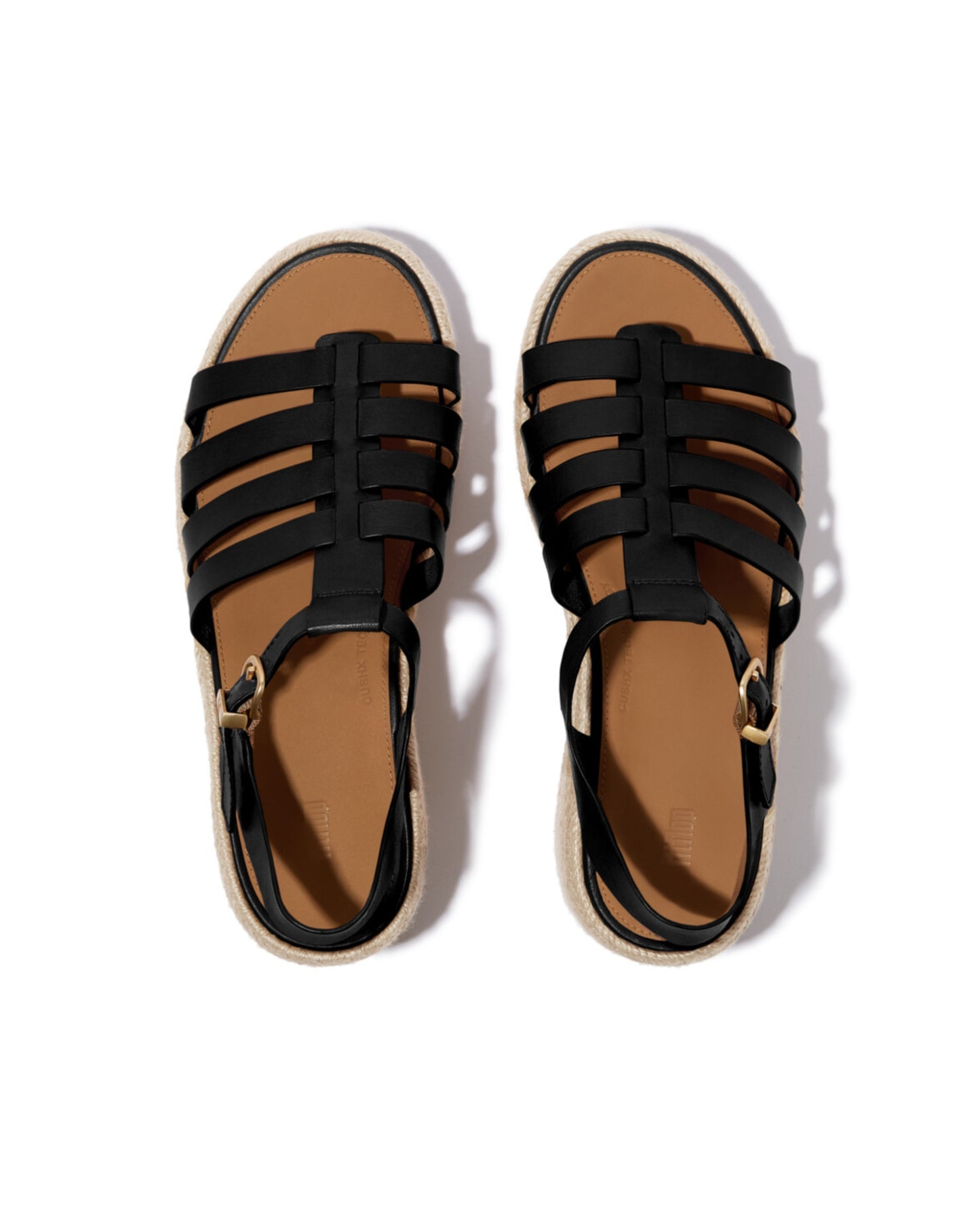 Platfforms Espadrille Leather Fisherman Wedge Sandals