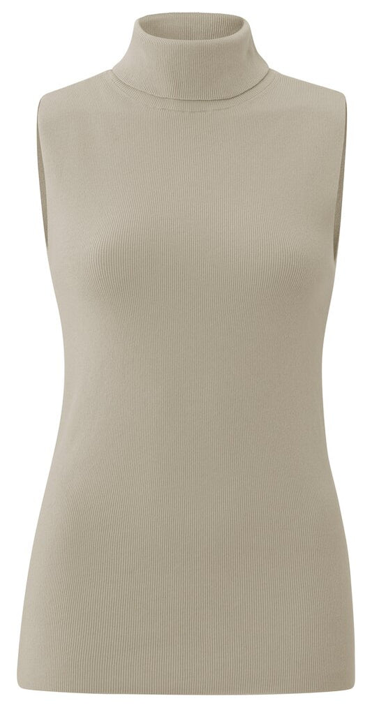 01-000247-308 SLEEVELESS HIGH NECKLINE SWEATER