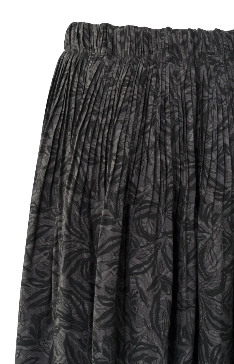 01-401038-309 PRINTED WOVEN PLISSE SKIRT