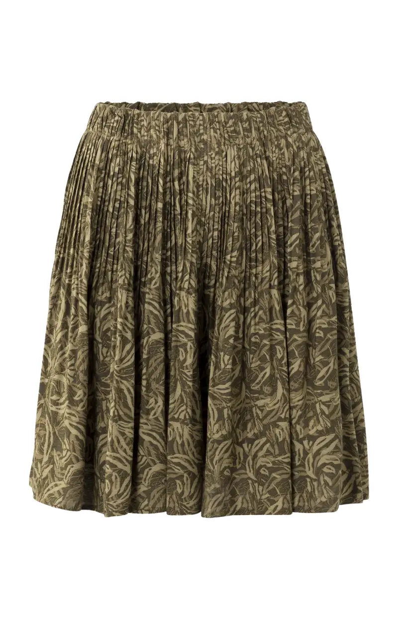 01-401038-309 PRINTED WOVEN PLISSE SKIRT