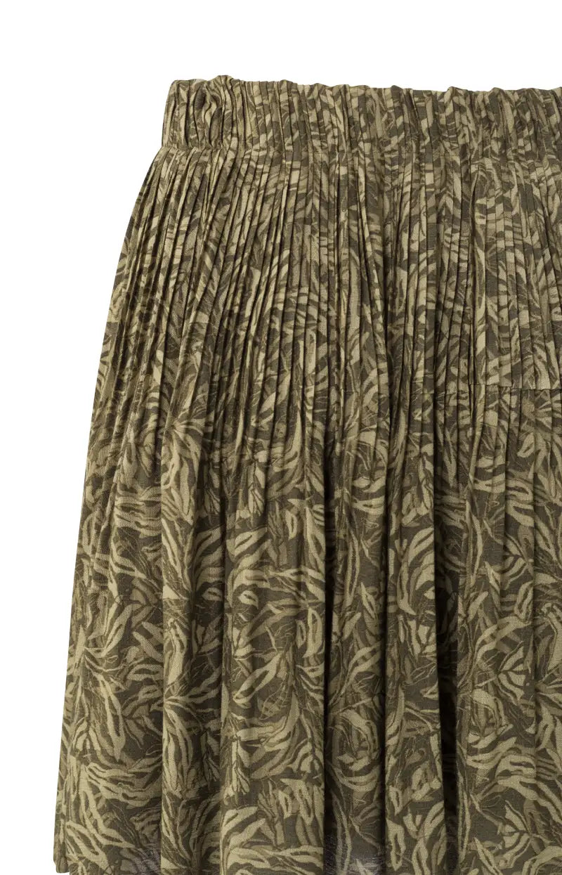 01-401038-309 PRINTED WOVEN PLISSE SKIRT