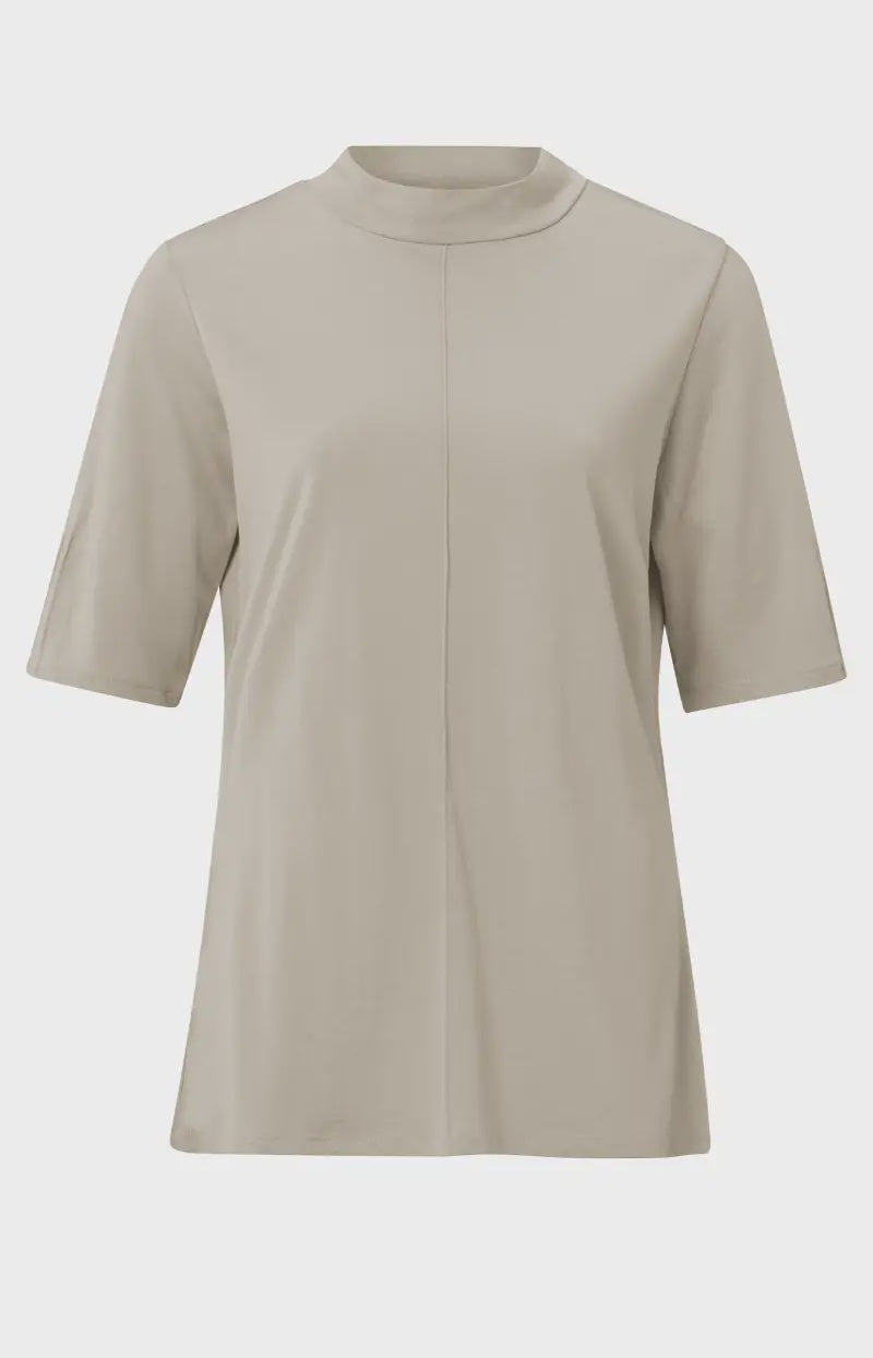 High neck top with seam detail