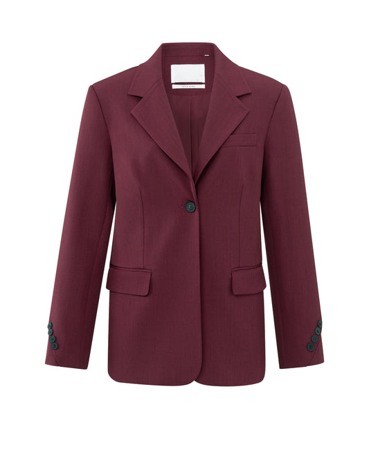 Woven Blazer With Fancy Button Details