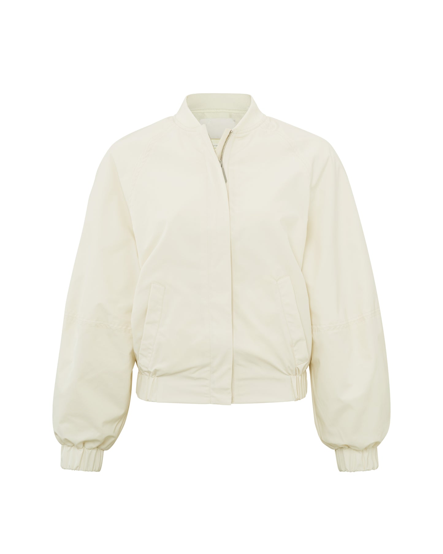 Woven Bomber Jacket With Oversized Puff Sleeves