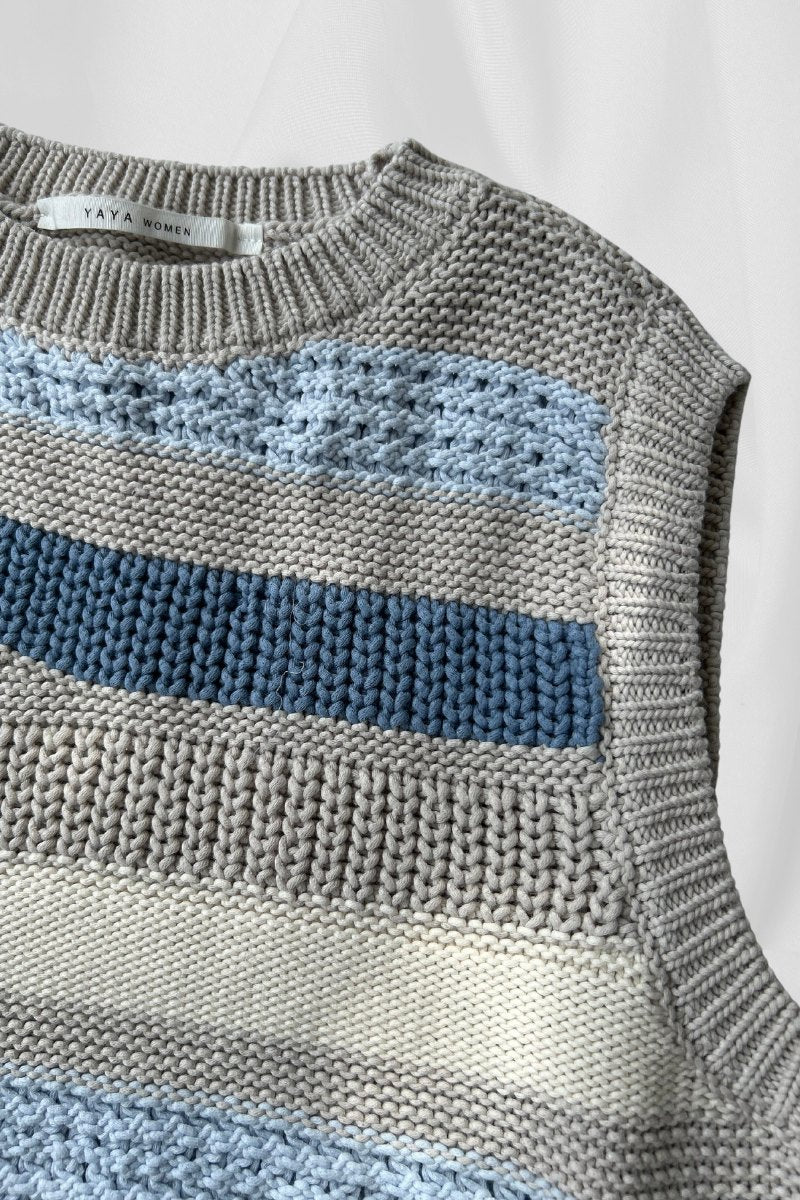 Textured sleeveless sweater