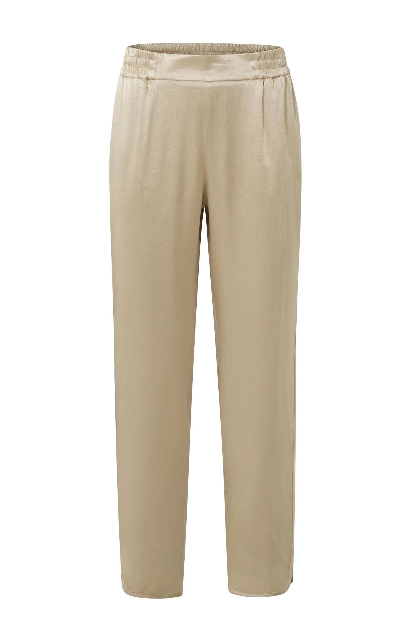 23S01-301053-304 Satin Jogging Trousers With Elastic Waistband